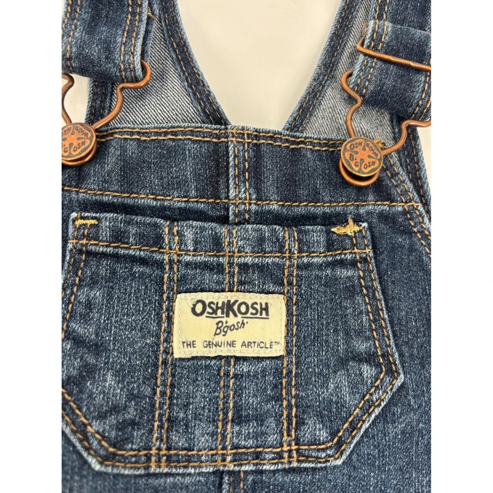 OshKosh Overalls Unisex 12M Blue Denim‎ Vestbak Metallic Sparkle OSH11771-SML